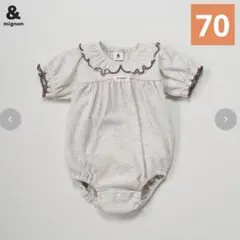 【新品タグ付き】アンドミニョン♡＆mignon フリル襟ロンパース　バースデイ