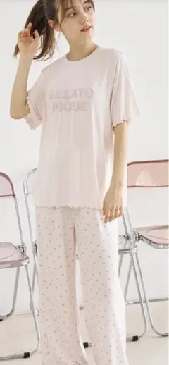 冬の特別SALE‼️2/3ジェラピケ ロゴメローTシャツ&ハート柄SET