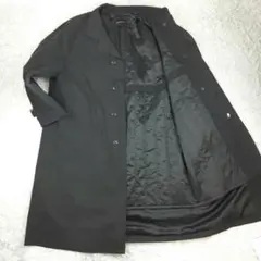 美品△BALLESTRINO バレストリーノ ステンカラーコート 黒 ライナー付のサムネイル