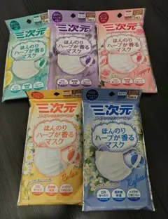興和 KOWA 三次元マスク ほんのりハーブが香るマスク　5枚入り×5袋