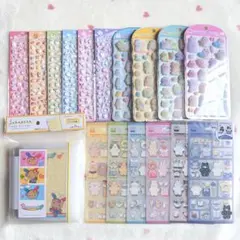 17点セット ぷちぷにらいふしーる コットンパフィ バインダー ウサハナ