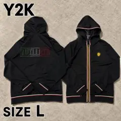 00s ラインストーン ジップパーカー Y2K お兄系 平成 ギャル男 L