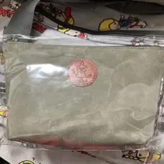 グレーのポーチ 20cm x 7cmムーミン