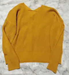 WEGO マスタード Vネック ニット セーター Fサイズ