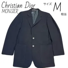 極美品❤️Christian Dior テーラードジャケット　ダブル　ネイビー Christian Dior】 テーラードジャケット ダブル紺ブレ ロゴボタン