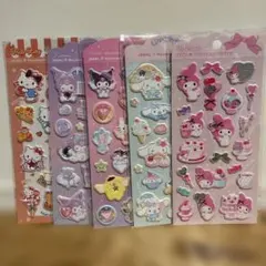 正規品　サンリオ　ジュエルマシュマロステッカー　5種セット