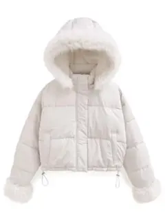 フード付きファーダウンジャケット[kd81]