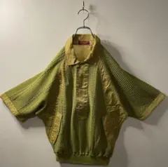 ニット×布帛ポロシャツのサムネイル