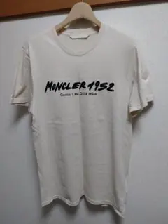 美品〕モンクレール 文字 ロゴ Tシャツ グレー L 国内正規品 4S545 