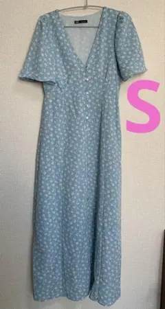 zara 花柄 ロングワンピース