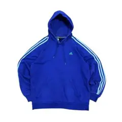 古着屋　adidas パーカー　ナス紺　L アディダス　紫　スウェット