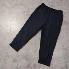 美品 ユニクロ ドライEXウルトラストレッチクロップドパンツ M ネイビー 薄手