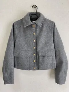 ZARA グレー クロップドジャケット