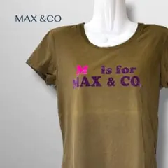 Max&Co. マックスアンドコー Tシャツ M オリーブ フロントワッペンロゴのサムネイル