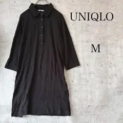UNIQLO ユニクロ シャツワンピース ブラック M