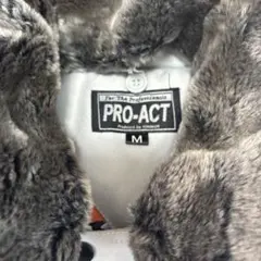【PRO-ACT】メンズ 作業用防寒着 ファー、フード付き ポケット多グレーⓂ️