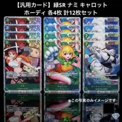 【汎用カード】緑SR ナミ キャロット ホーディ 各4枚 計12枚セット