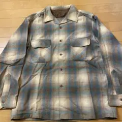 DAVELLA オンブレ オープンカラー USA製 ヴィンテージ　開襟 長袖　M DAVELLA オンブレ オープンカラー USA製 ヴィンテージ 開襟 長袖XL
