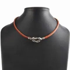 ネックレス 2way 牛革 ブレスレット マグネット ブラウン ユニセックス