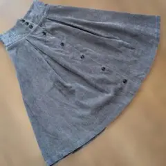 axes femme コーデュロイ刺繍フレアスカート