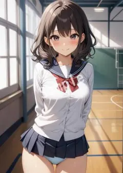 アニメファンアート JK グラビア A4 ポスター イラスト ★00277003