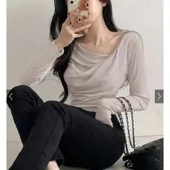 グレイル　3Wayドレープカシュクールトップス[dk1261] グレージュ