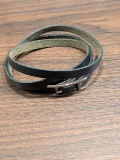 HERMES エルメス アピ3レザー ブレスレット ブラックのサムネイル