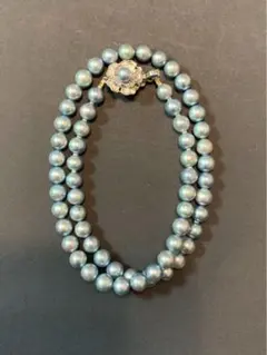 高島屋購入品 本真珠 ベビーパール ネックレス ブルーグレー 41㎝ 4㎜ 高島屋購入品 本真珠 ベビーパール ネックレス ブルーグレー 41㎝ 4