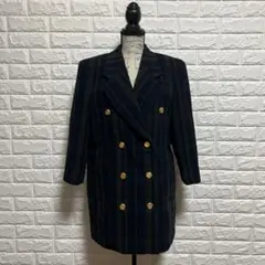 『ROPE』ロペ【M】ダブルチェスターコート チェック 金ボタンのサムネイル