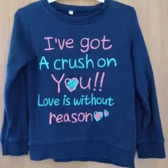 ネイビー トレーナー メッセージプリント120