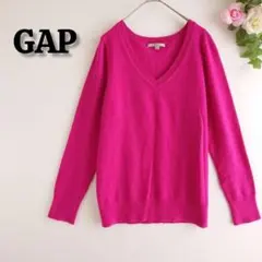 a314 GAP【ギャップ】無地ニット M ピンク系 ウール混 トップス 秋 冬