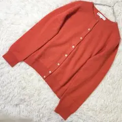 美品✨組曲 KUMIKYOKU カシミヤ100% カーディガン オレンジ S2