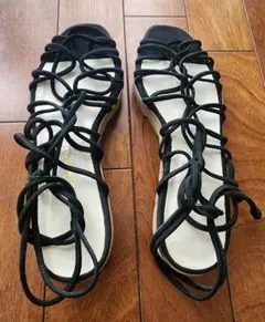 新品 EMPORIO ARMANI サンダル 37 黒のサムネイル