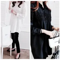 新品大きいサイズ☆ビッグレースチュニックワンピース3L~6L☆54