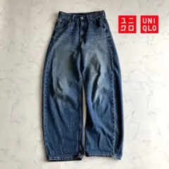 UNIQLO　バギーカーブジーンズ 67 BLUE サイズ23