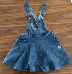 デニム ジャンパースカート ダークブルー