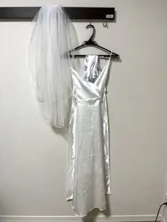 キャミワンピースセット　結婚式前撮り　ベール　グローブ