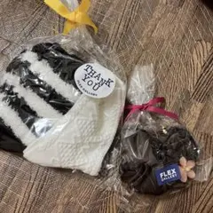 靴下2足　シュシュ　ヘアゴム