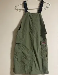 【美品】コールマン サロペット 140 キッズ オーバーオール カーキ