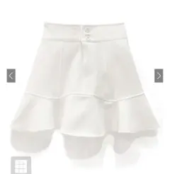 インパン裏地付きフレアミニスカート[ac2114] アイボリー ホワイト