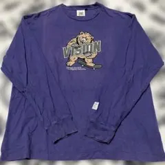 VISION STREET WEAR ベア刺繍 長袖Tシャツ Lのサムネイル