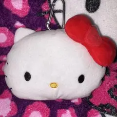 サンリオ ハローキティ フェイス型マスコット ぬいぐるみポーチのみ　スクバ