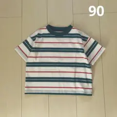 and D.プティマイン☆レトロボーダーワイドTシャツ90