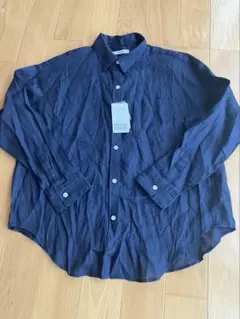新品✨ジャーナルスタンダード　オーバーシャツ　リネン麻100％　ネイビー　紺Ｆのサムネイル
