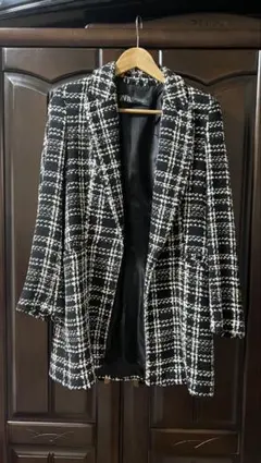 ZARA チェックコート　XSのサムネイル