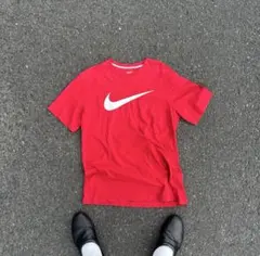 nike 00stシャツ デカロゴ archive y2k 短丈レッド
