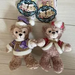 ダッフィー　シェリーメイ　ぬいぐるみバッジ　クリスマス　2014  ぬいば