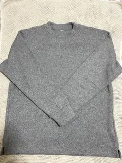 【UNIQLO /ユニクロ】ソフトニットフリースクルーネックT グレー　Lサイズ