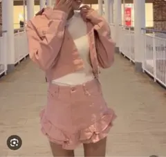 GAP Gap x LoveShackFancy ピンクミニスカートのサムネイル