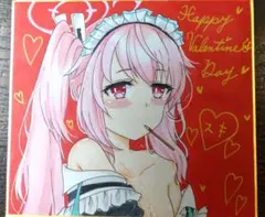 手描きイラスト ブルアカ ナツ バレンタイン